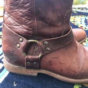 Frye Brown Leather Ankle Boots